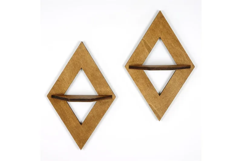 Nagaji Vegghylle 38 cm - Valnøtt - Oppbevaring - Hyller - Vegghylle