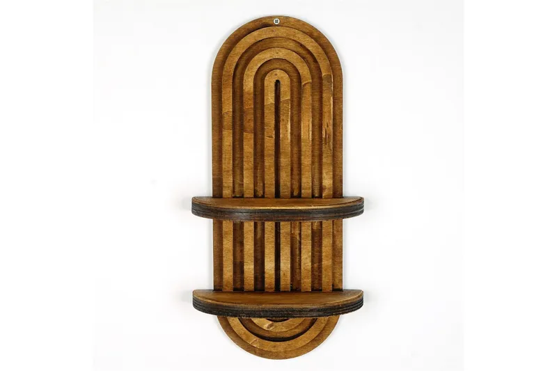 Nagaji Vegghylle 40 cm - Valnøtt - Oppbevaring - Hyller - Vegghylle