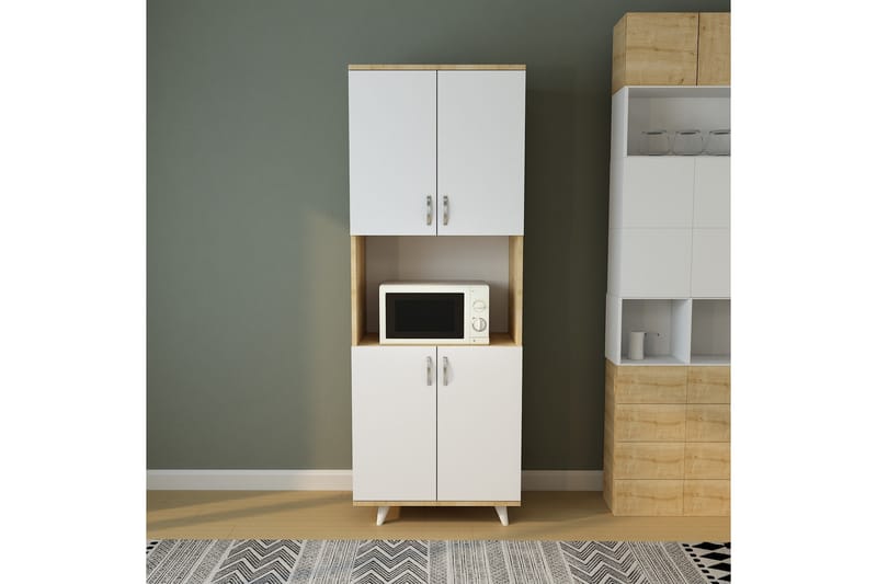 Namo Vegghylle 176x70 cm - Natur/Hvit - Oppbevaring - Hyller - Vegghylle
