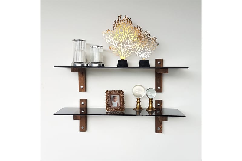 Nelams Vegghylle 85 cm - Valnöt - Oppbevaring - Hyller - Vegghylle