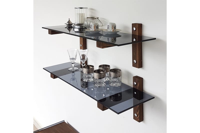 Nelams Vegghylle 85 cm - Valnöt - Oppbevaring - Hyller - Vegghylle