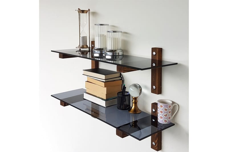 Nelams Vegghylle 85 cm - Valnöt - Oppbevaring - Hyller - Vegghylle