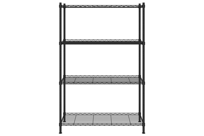 Oppbevaringshylle 4 etasjer 90x35x137 cm svart 200 kg - Svart - Oppbevaring - Hyller - Vegghylle