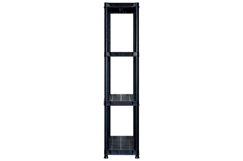 Oppbevaringshylle 4 nivåer svart 183x30,5x130 cm plast - Svart - Oppbevaring - Hyller - Vegghylle