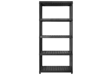Oppbevaringshylle 5 nivåer svart 170x40x185 cm plast - Svart - Oppbevaring - Hyller - Vegghylle