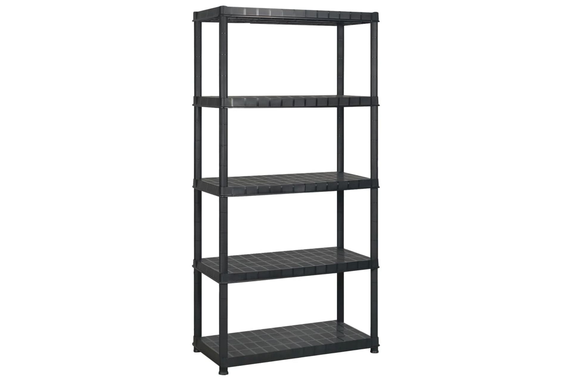 Oppbevaringshylle 5 nivåer svart 170x40x185 cm plast - Svart - Oppbevaring - Hyller - Vegghylle