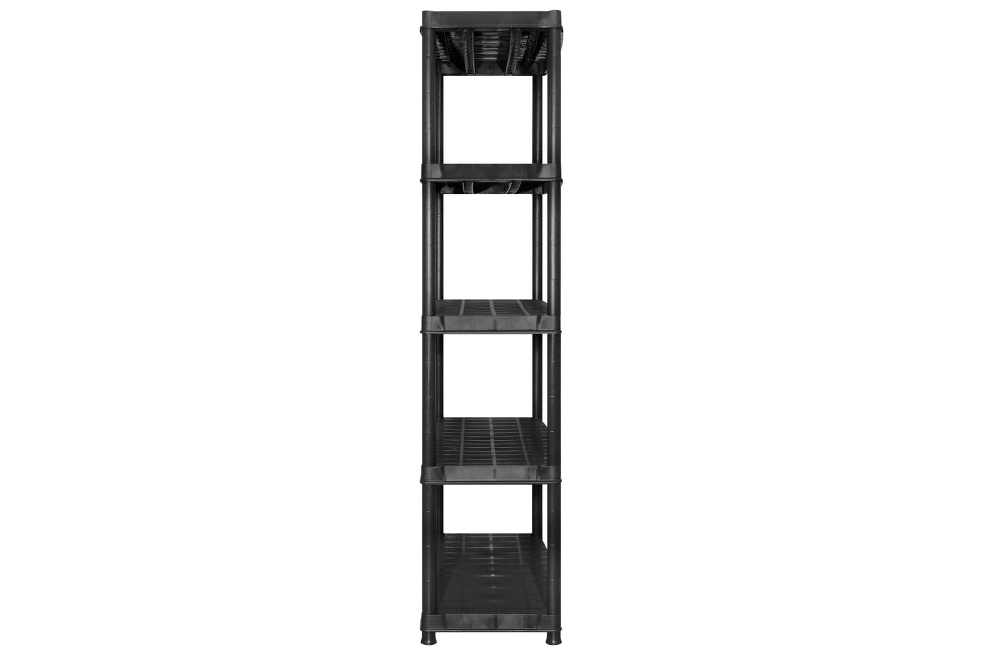 Oppbevaringshylle 5 nivåer svart 170x40x185 cm plast - Svart - Oppbevaring - Hyller - Vegghylle