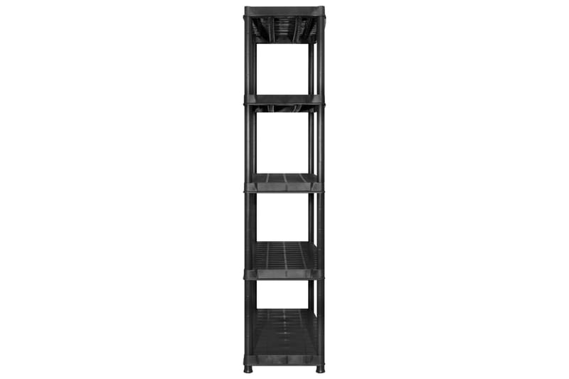 Oppbevaringshylle 5 nivåer svart 170x40x185 cm plast - Svart - Oppbevaring - Hyller - Vegghylle