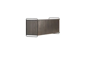 Paris Vegghylle 122x35 cm i Tre med Metallramme - Brun - Oppbevaring - Hyller - Vegghylle