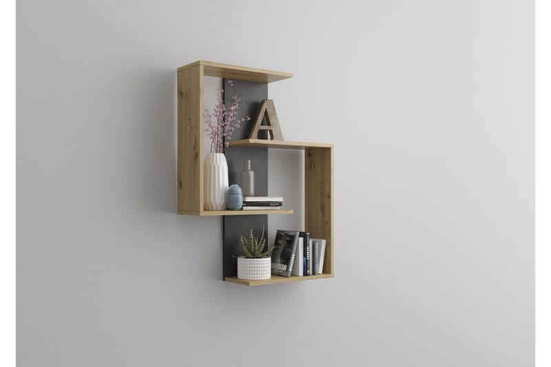 Prabhat Vegghylle 44 cm - Brun - Oppbevaring - Hyller - Vegghylle