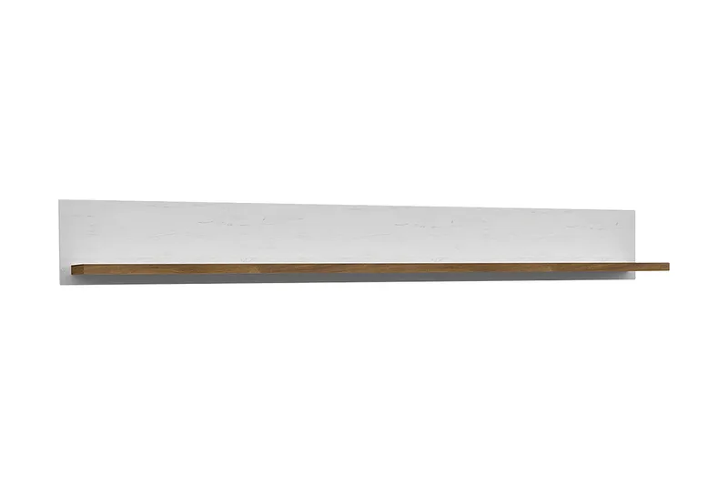 Prowansja Vegghylle 160 cm i Tre, Hvit|Brun