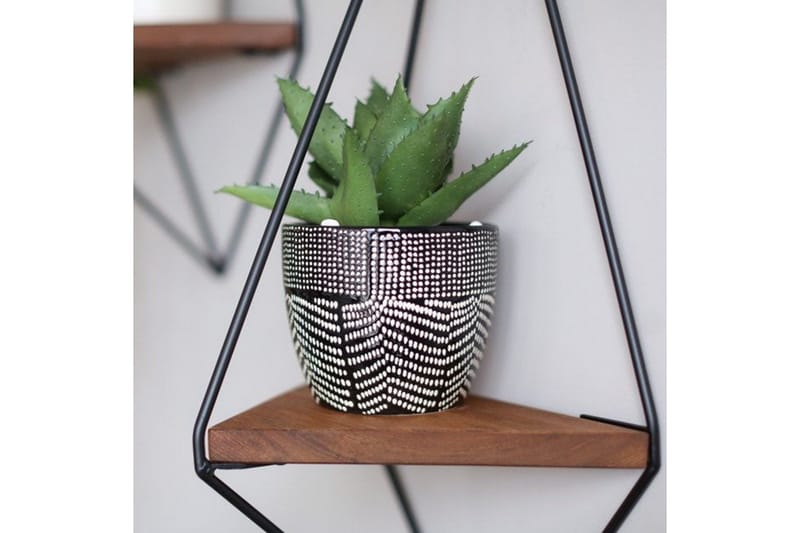 Pukkuri Vegghylle 23 cm - Brun/Svart - Oppbevaring - Hyller - Vegghylle