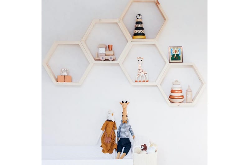 Pukkuri Vegghylle 36 cm - Brun - Oppbevaring - Hyller - Vegghylle