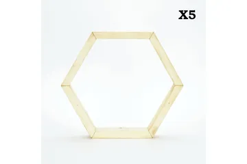 Pukkuri Vegghylle 36 cm i Tre - Hvit - Oppbevaring - Hyller - Vegghylle