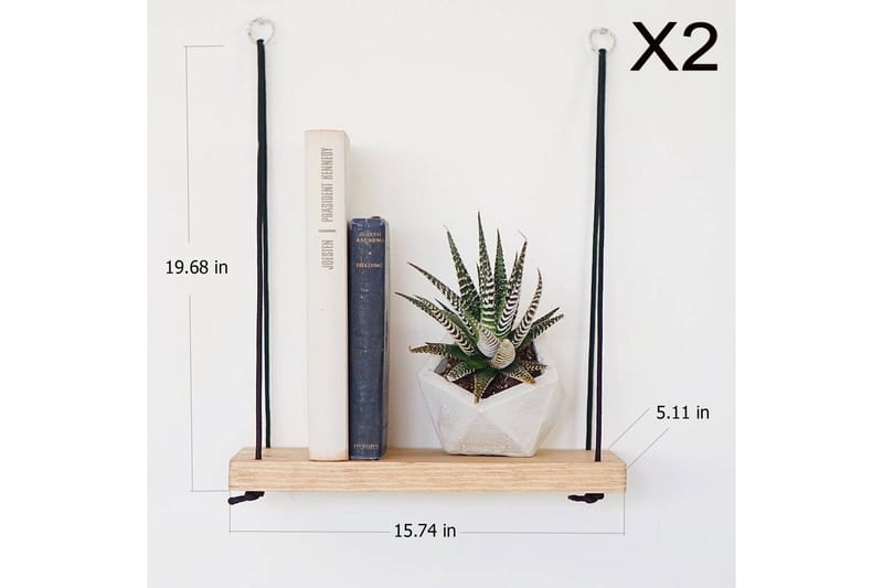 Pukkuri Vegghylle 40 cm - Brun - Oppbevaring - Hyller - Vegghylle