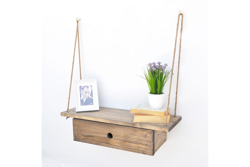Pukkuri Vegghylle 60 cm - Brun - Oppbevaring - Hyller - Vegghylle
