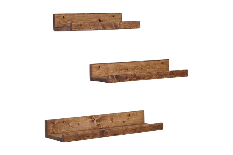 Pukkuri Vegghylle 60 cm i Tre, Brun