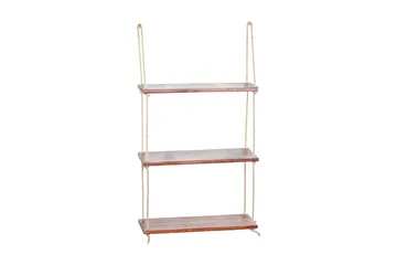 Pukkuri Vegghylle 60x13 cm i Mørkt Tre - Brun - Oppbevaring - Hyller - Vegghylle