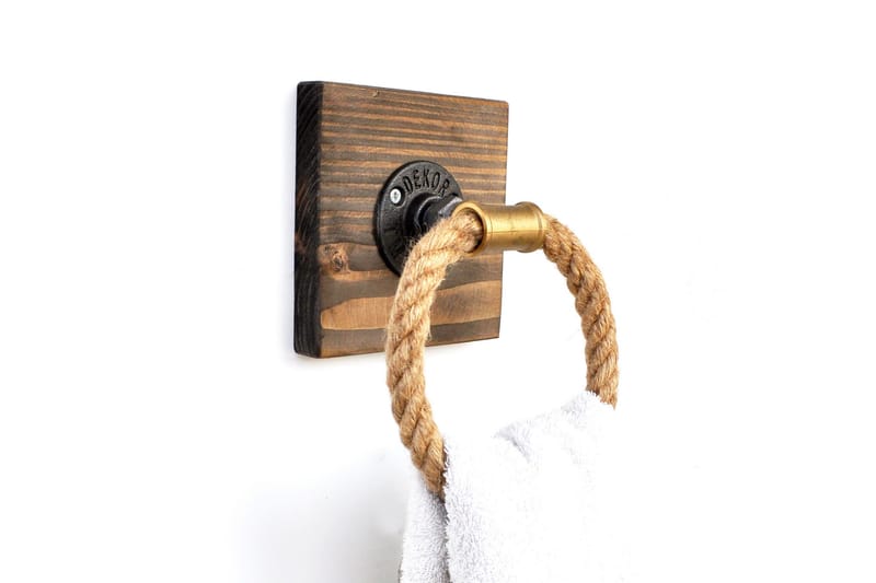 Pukkuri Veggoppheng 14 cm - Brun - Hus & oppussing - Kjøkken & bad - Baderom - Baderomstilbehør - Håndklehenger