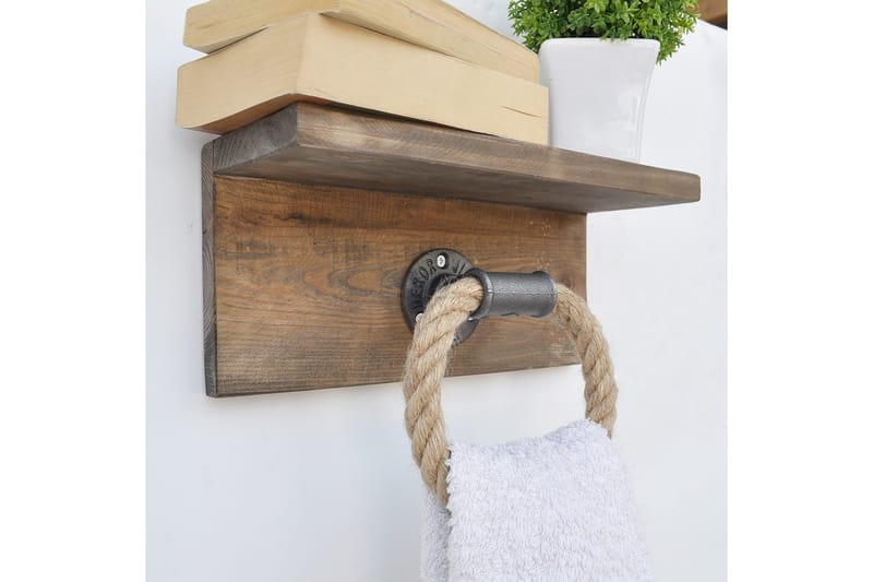 Pukkuri Veggoppheng 30 cm - Brun - Oppbevaring - Hyller - Vegghylle