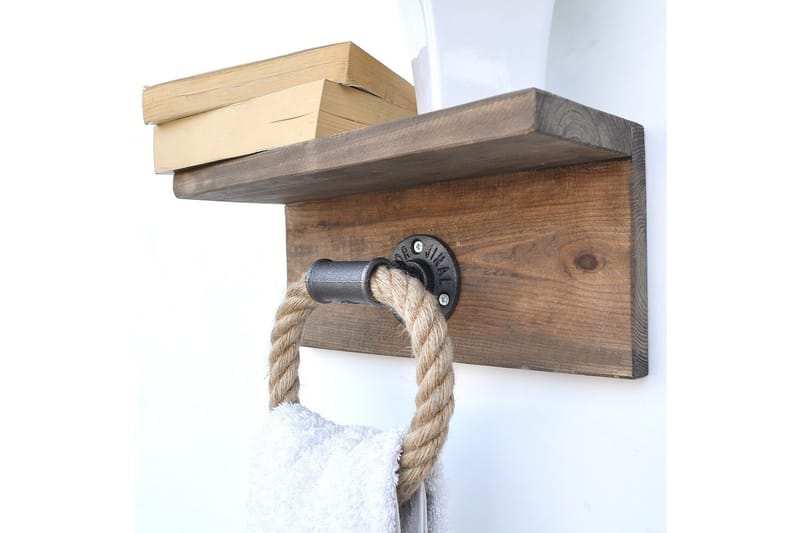 Pukkuri Veggoppheng 30 cm - Brun - Oppbevaring - Hyller - Vegghylle