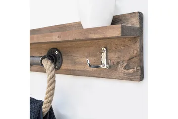 Pukkuri Veggoppheng 60 cm - Brun - Oppbevaring - Klesoppbevaring - Stumtjener - Knagger