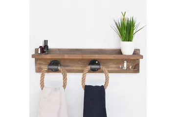 Pukkuri Veggoppheng 60 cm - Brun - Oppbevaring - Klesoppbevaring - Stumtjener - Knagger