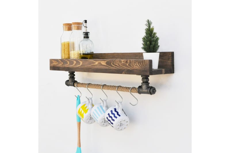 Pukkuri Veggoppheng 60 cm - Svart - Oppbevaring - Hyller - Vegghylle