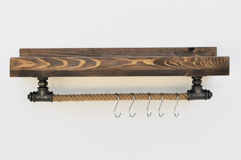 Pukkuri Veggoppheng 60 cm - Svart - Oppbevaring - Hyller - Vegghylle