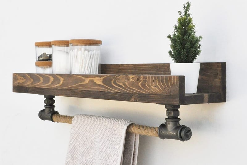 Pukkuri Veggoppheng 60 cm - Svart - Oppbevaring - Hyller - Vegghylle