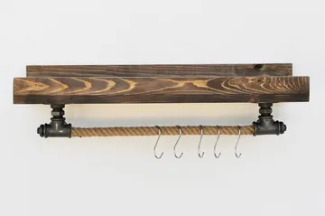 Pukkuri Veggoppheng 60 cm - Svart - Oppbevaring - Hyller - Vegghylle