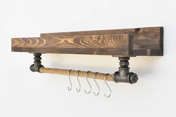 Pukkuri Veggoppheng 60 cm - Svart - Oppbevaring - Hyller - Vegghylle