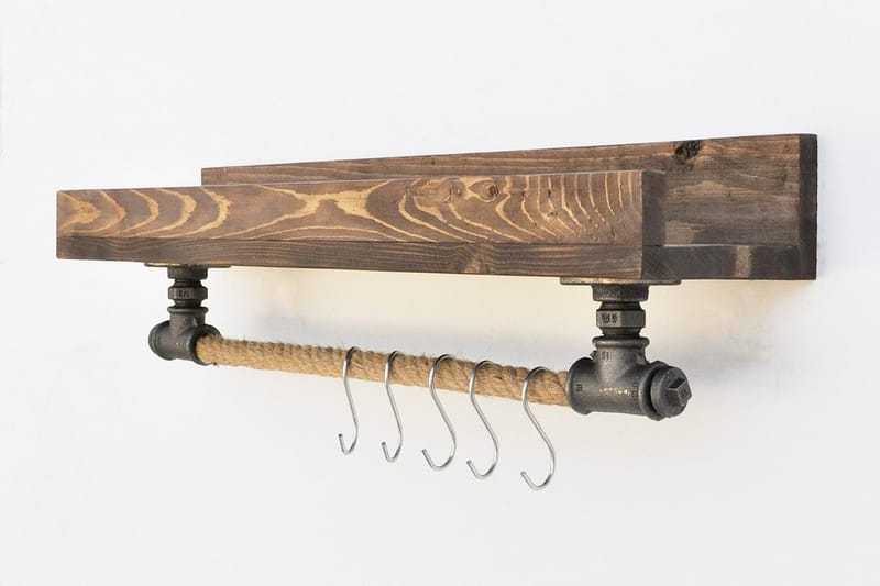 Pukkuri Veggoppheng 60 cm - Svart - Oppbevaring - Hyller - Vegghylle