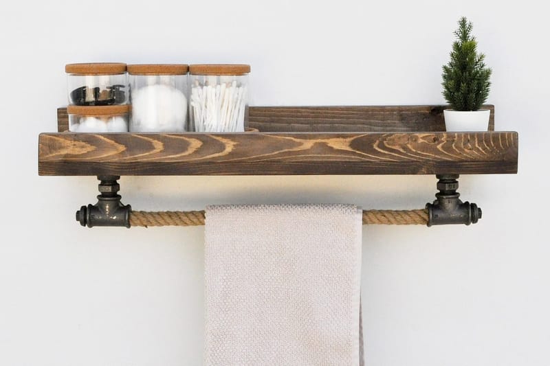 Pukkuri Veggoppheng 60 cm - Svart - Oppbevaring - Hyller - Vegghylle