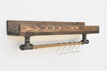 Pukkuri Veggoppheng 60 cm - Svart - Oppbevaring - Hyller - Vegghylle