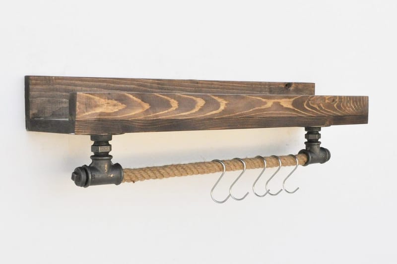 Pukkuri Veggoppheng 60 cm - Svart - Oppbevaring - Hyller - Vegghylle