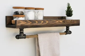 Pukkuri Veggoppheng 60 cm - Svart - Oppbevaring - Hyller - Vegghylle