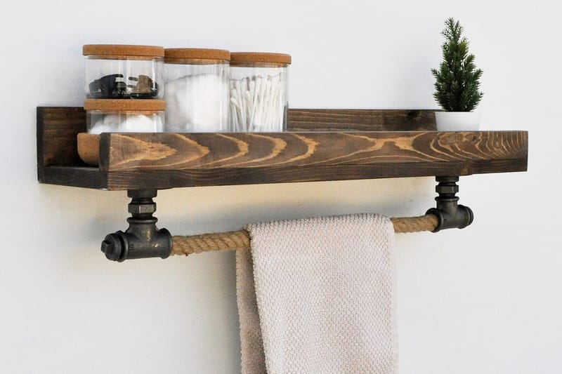 Pukkuri Veggoppheng 60 cm - Svart - Oppbevaring - Hyller - Vegghylle