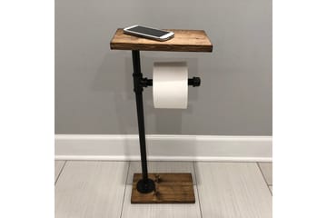 Pukkuri Papirholder 30 cm - Brun/Svart - Hus & oppussing - Kjøkken & bad - Baderom - Baderomstilbehør - Toalettrullholder