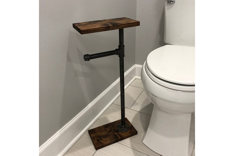 Pukkuri Papirholder 30 cm - Brun/Svart - Oppbevaring - Hyller - Vegghylle