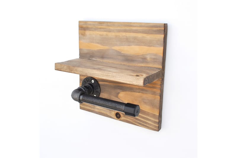 Pukkuri Papirholder 14 cm - Brun/Svart - Oppbevaring - Hyller - Vegghylle