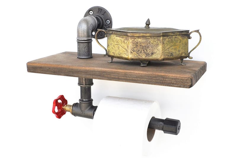 Pukkuri Papirholder 31 cm - Brun/Svart - Oppbevaring - Hyller - Vegghylle