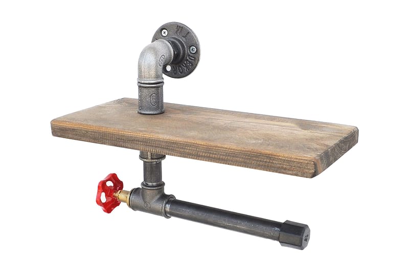 Pukkuri Papirholder 31 cm, Brun/Svart