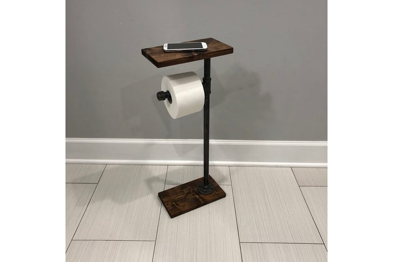 Pukkuri Papirholder 30 cm - Brun/Svart - Hus & oppussing - Kjøkken & bad - Baderom - Baderomstilbehør - Toalettrullholder