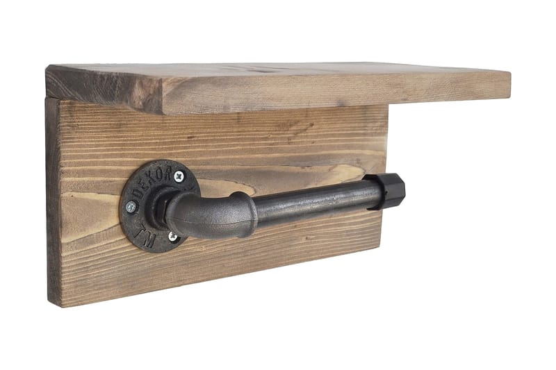 Pukkuri Papirholder 30 cm, Brun/Svart