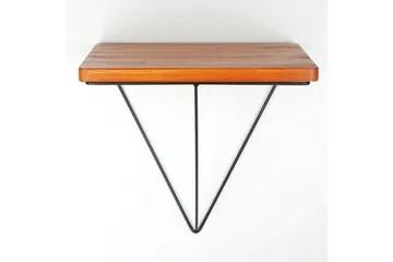 Pukkuri Papirholder med Hylle 33 cm - Brun/Svart - Oppbevaring - Hyller - Vegghylle