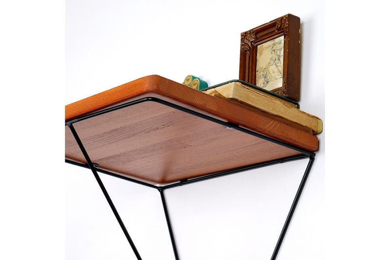 Pukkuri Papirholder med Hylle 33 cm - Brun/Svart - Oppbevaring - Hyller - Vegghylle