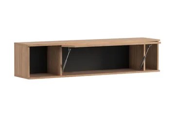 Querty Vegghylle 135x30x30 cm - Hvit/Svart - Oppbevaring - Hyller - Vegghylle