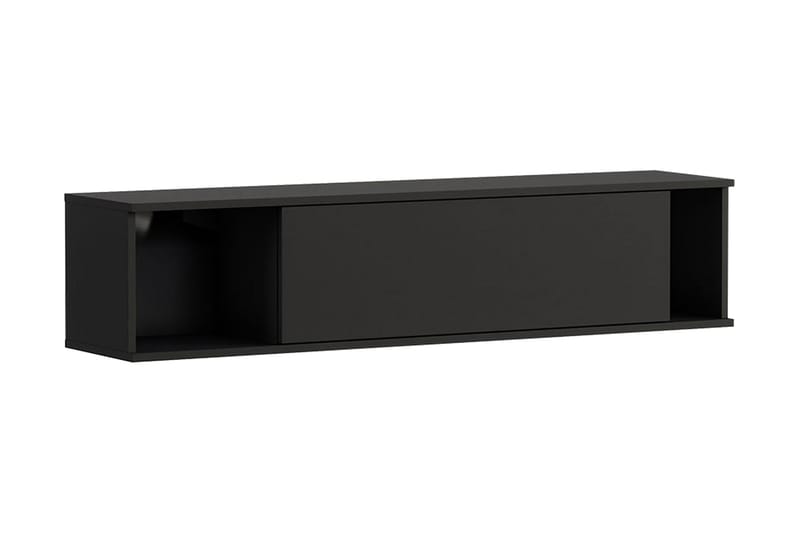 Querty Vegghylle 135x30x30 cm - Svart - Oppbevaring - Hyller - Vegghylle