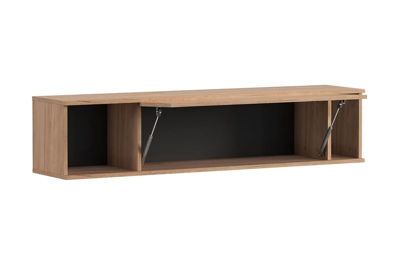 Querty Vegghylle 135x30x30 cm - Svart - Oppbevaring - Hyller - Vegghylle